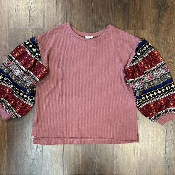 UMGEE waffle knot blouse SZ SM - Picture 2 of 5